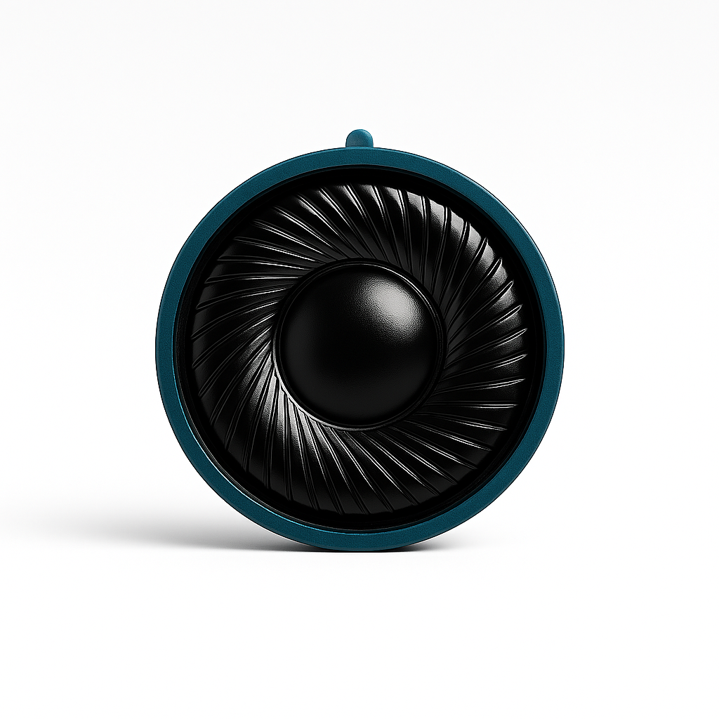 D0040008NM89WER ultra-slim 40 mm speaker driver, front view.
